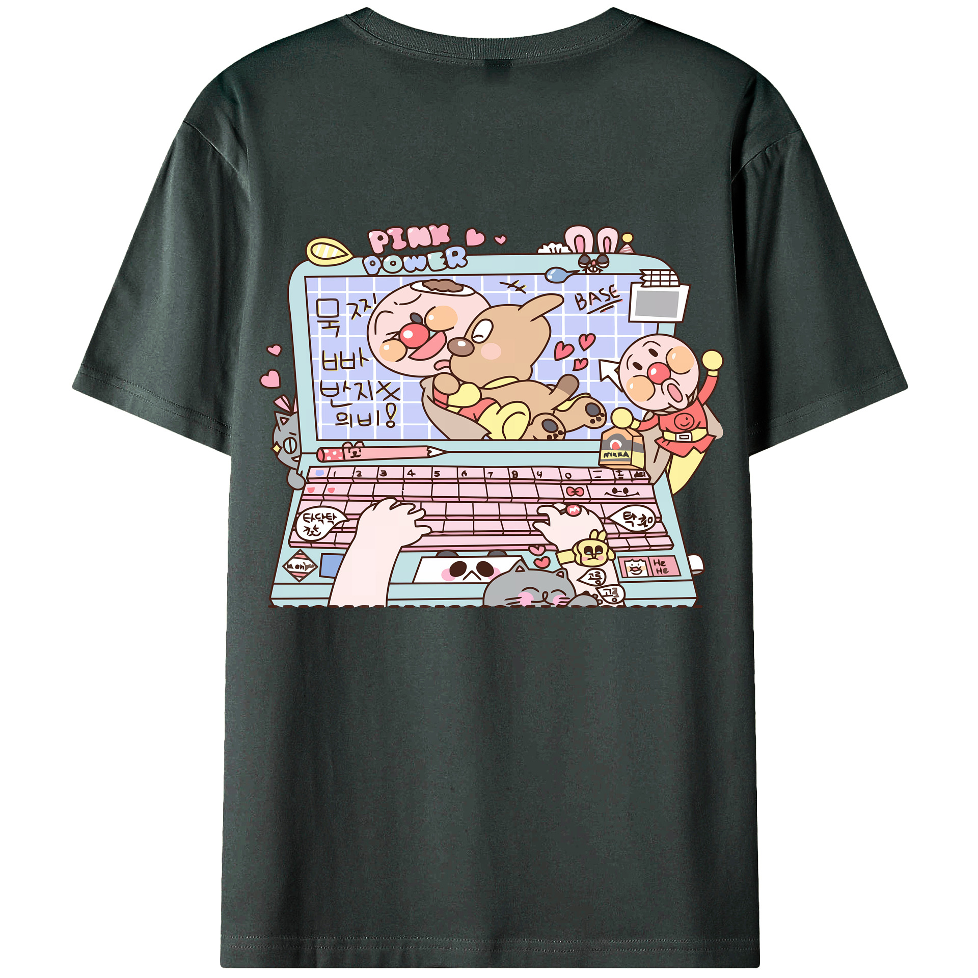 （画像用） アンパンマン Anpanman 綿100％ メンズ半袖Tシャツ（バックプリント） 通気性